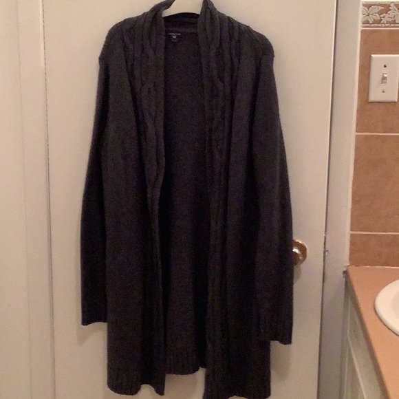 Landsend long cardigan. Grey. Size small 6-8 but fits loose. - Picture 1 of 5